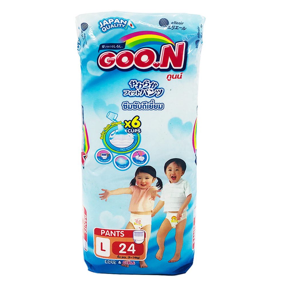 Goon Premium Baby Diaper Pants 24's SizeL (Boys & Girls)